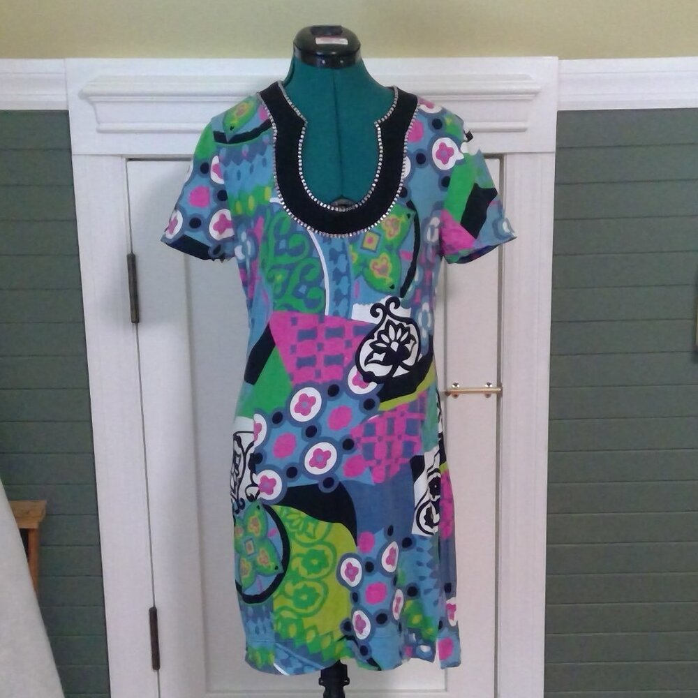 LAST CHANCE Soft Surroundings Multi-colored Embellished Tunic - Small